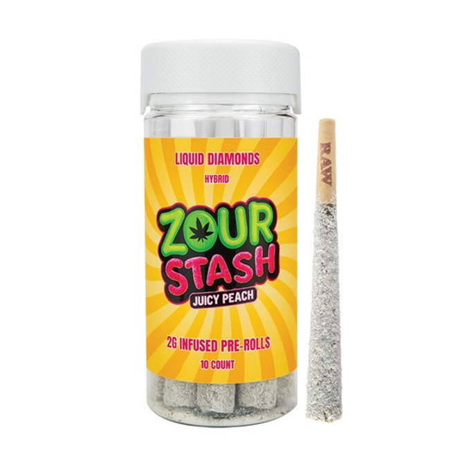 Picture of ZOUR STASH 2G DIAMOND PREROLL JUICY PEACH