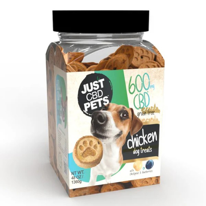Picture of JUST CBD   DELTA PETS INFUSED DOG TREATS 100MG   CHICKEN