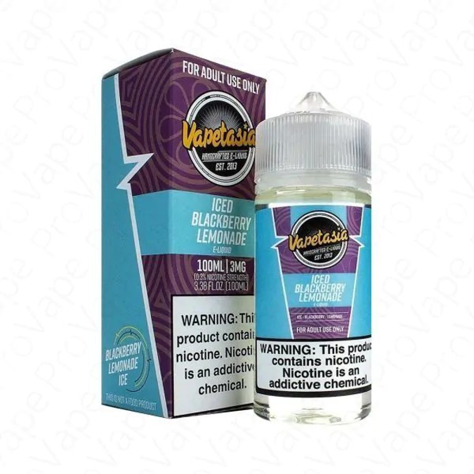 Picture of VAPETASIA ICED 3MG - BLACKBERRY LEMONADE