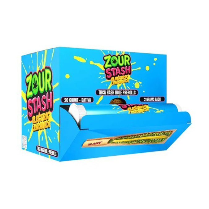 Picture of ZOUR STASH THCA HASH HOLE PREROLLS ELECTRIC LMONADE SATIVA