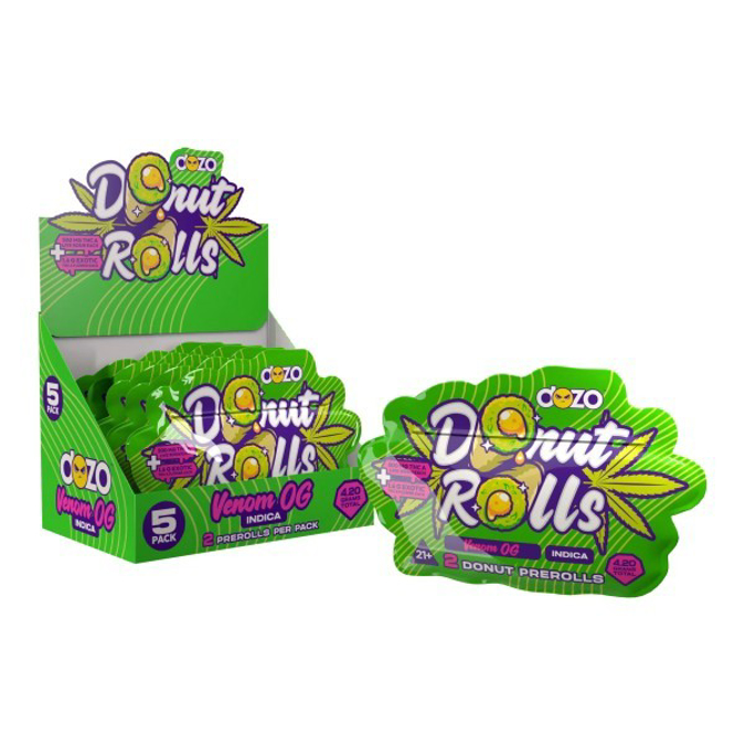 Picture of DOZO DONUT ROLLS PRE ROLLS 5PK - VENOM OG INDICA