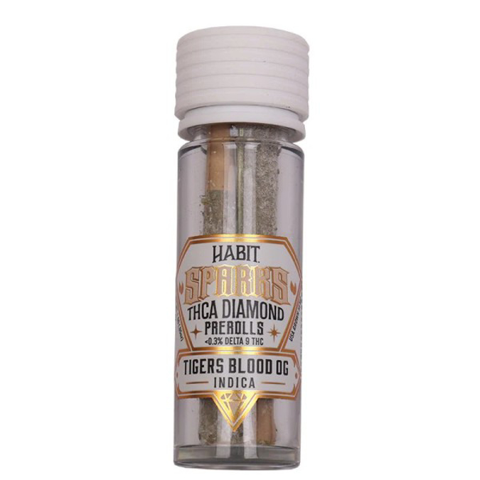 Picture of HABIT SPARKS THCA PREROLL 5PK TIGERS BLOOD