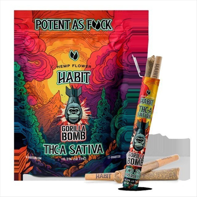 Picture of HABIT PRE ROLLS 0.75G 20CT GORILLA BOMB