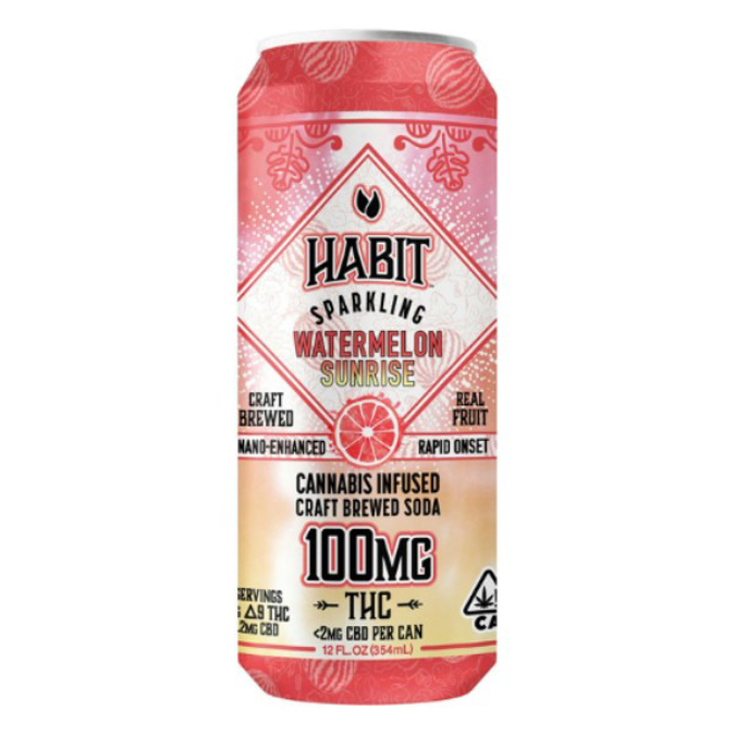 Picture of HABIT SODA 100MG WATERMELON SUNRISE HEMP