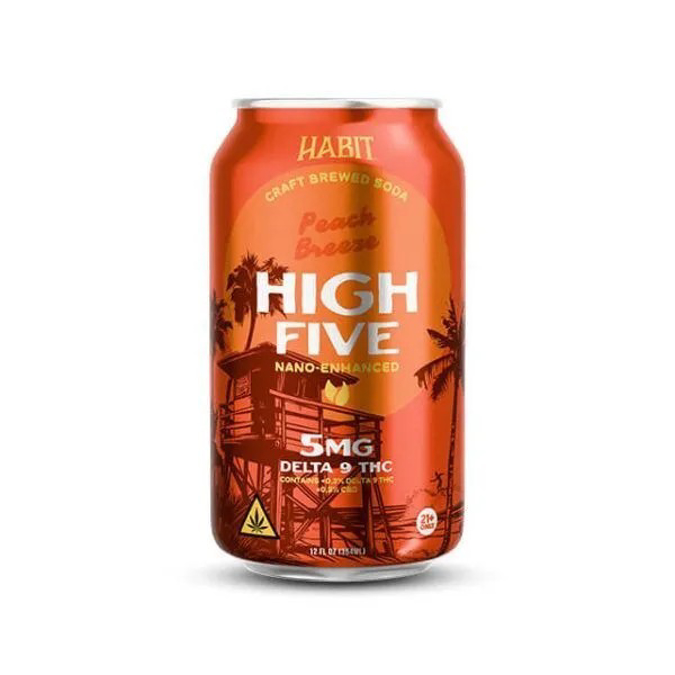 Picture of HABIT D9 HIGH FIVE SODA 5MG - PEACH BREEZE