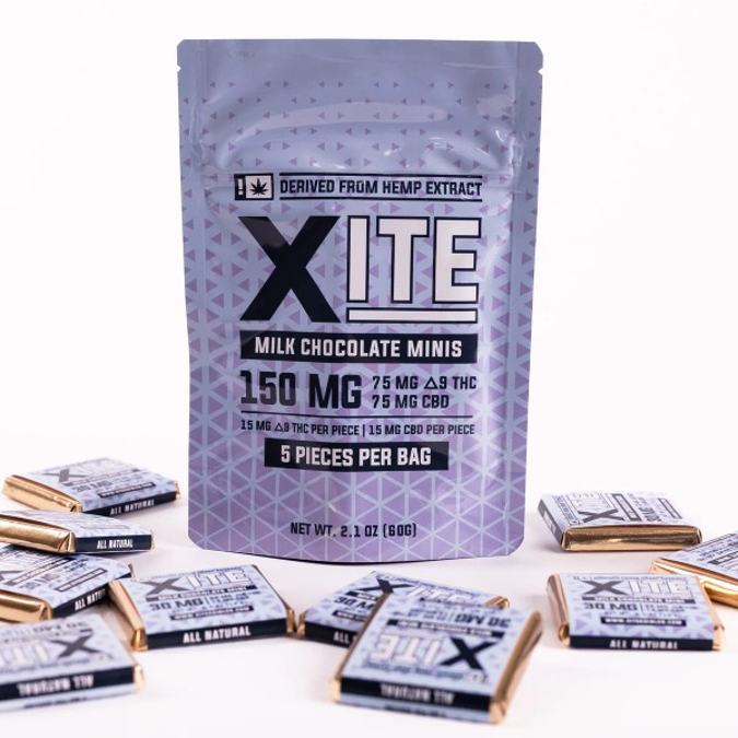 Picture of XITE 30MG (15MG DELTA 9 THC + CBD) - MILK CHOCOLATE MINUS