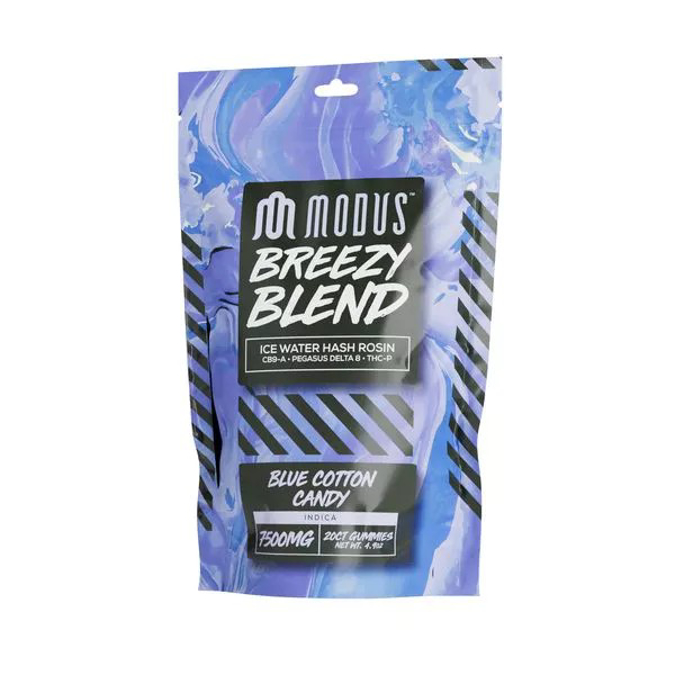 Picture of MODUS BREEZY BLEND 7500MG BLUE COTTON CANDY 20 CT GUMMIES
