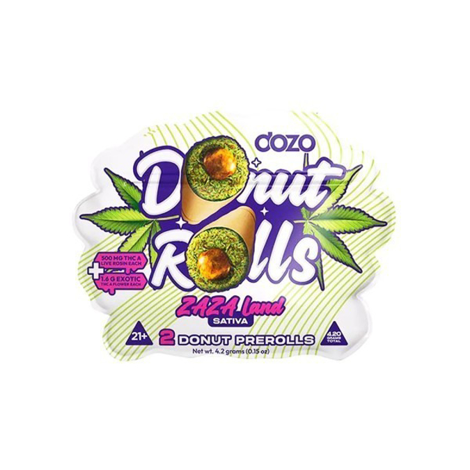 Picture of DOZO DONUT ROLLS PRE ROLLS 5PK - ZAZA LAND SATIVA