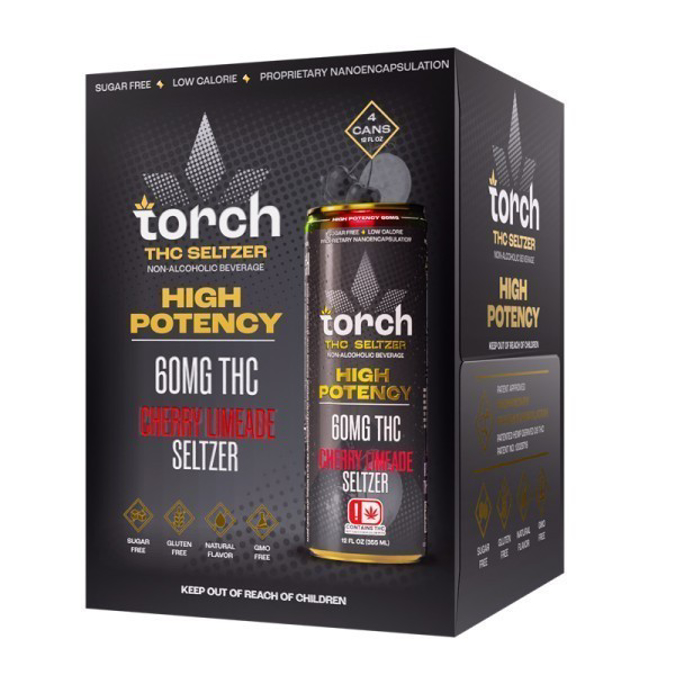 Picture of TORCH THC SELTZER 60MG 4CT - CHERRY LIMEADE