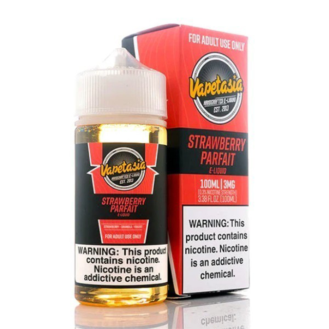 Picture of VAPETASIA 6MG 100ML - STRAWBERRY PARFAIT