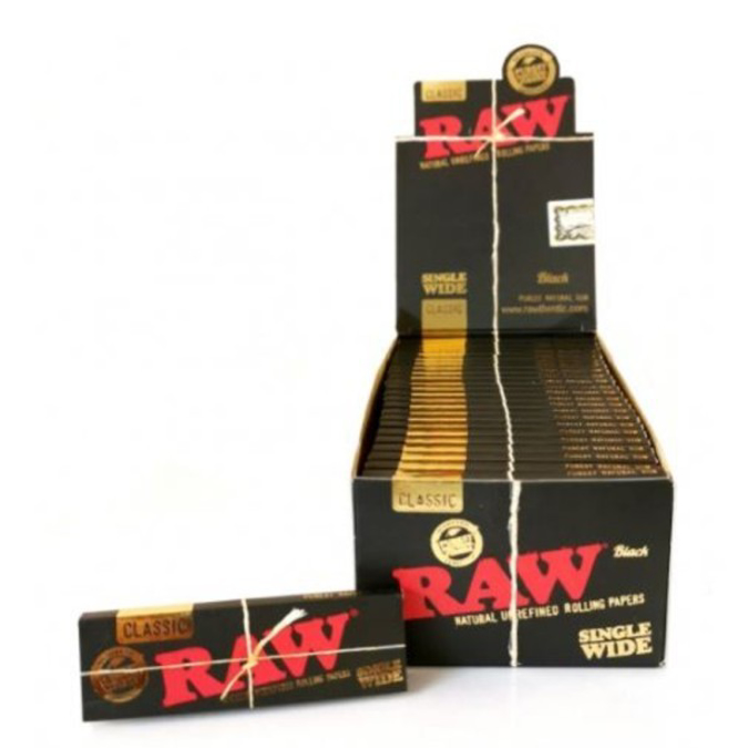 Picture of RAW BLACK CLASSIC SINGLE WIDE PAPER 25BOX