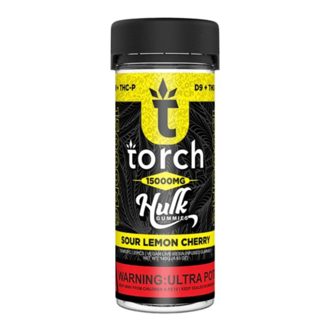 Picture of TORCH HULK GUMMIES 15000MG SOUR LEMON CHERRY