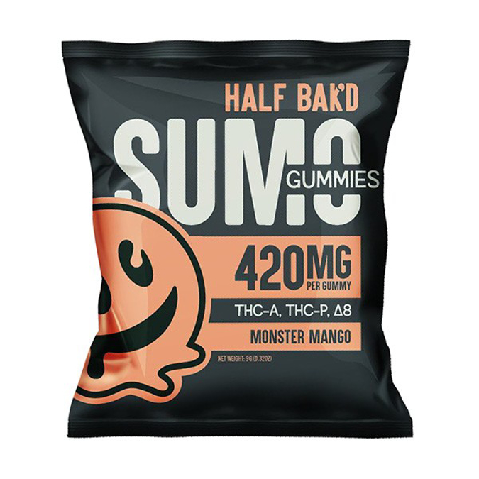 Picture of HALF BAKED SUMO GUMMIES D9 30PK THCP 420MG MONSTER MANGO
