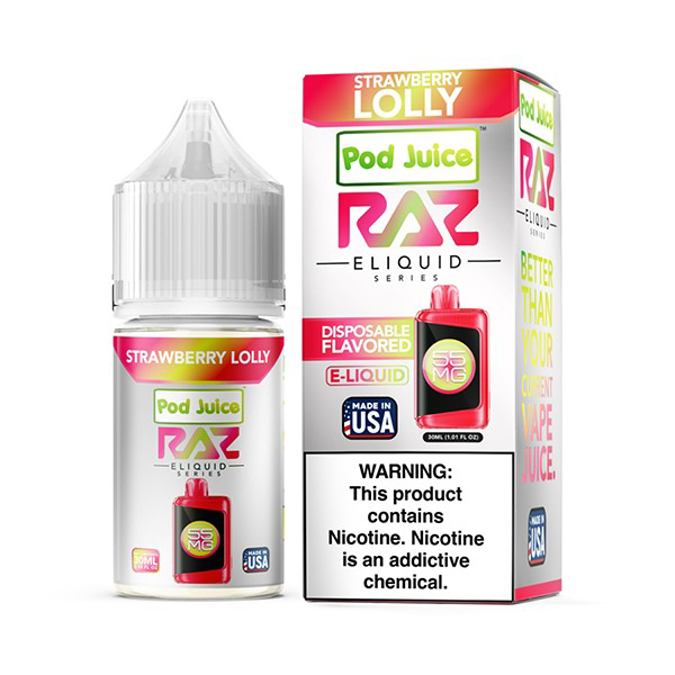 Picture of RAZ 30ML 55MG - STRAWBERRY LOLLY