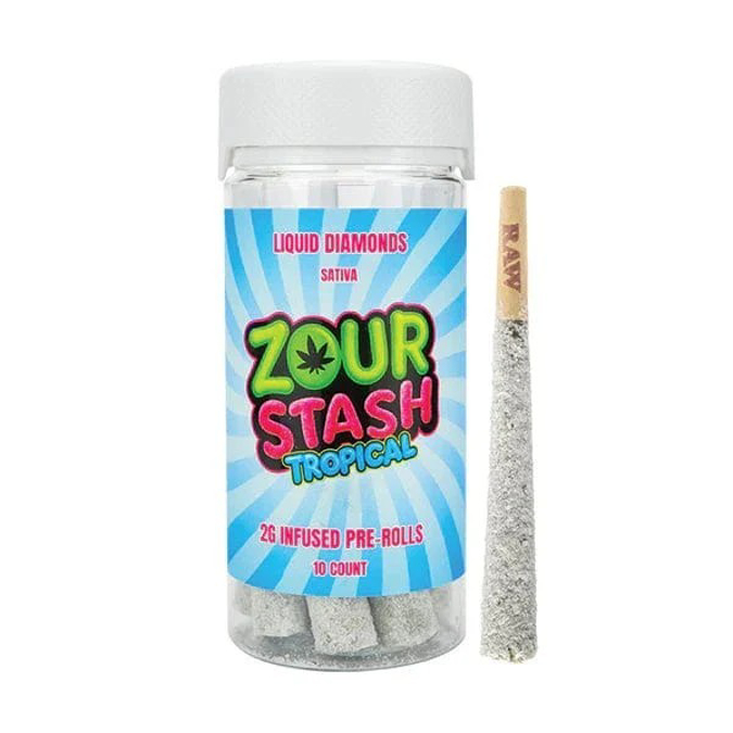 Picture of ZOUR STASH 2G DIAMOND PREROLL WATERMELON