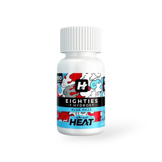 Picture of HEAT EIGHTIES 7 HYDROXY 10X TABS JAR -  BLUE RAZZ