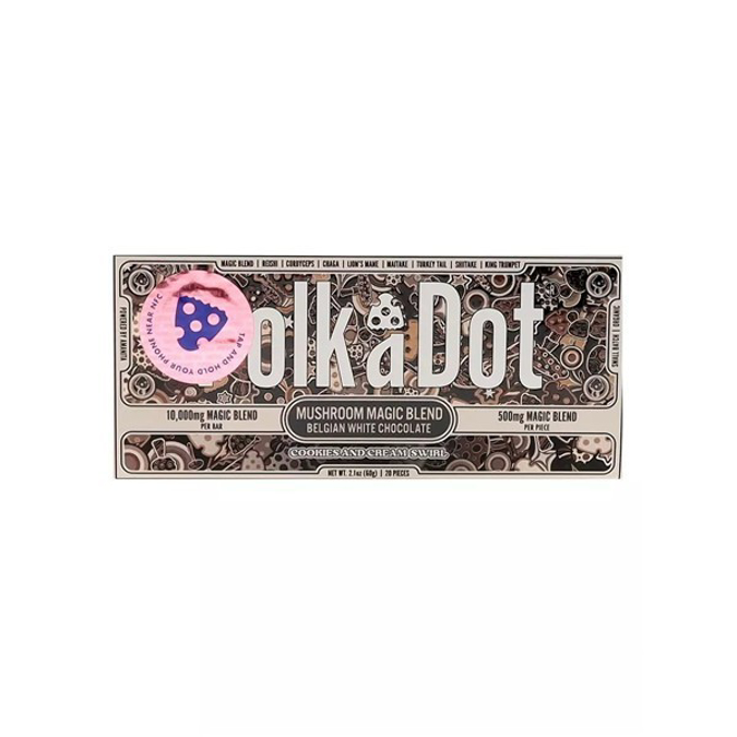 Picture of POLKADOT MUSHROOM CHOCOLATE 12000MG - COOKIES AND CREAM SWIRL