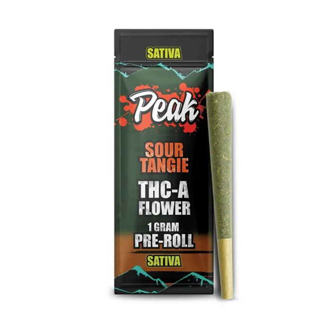Picture of PEAK THCA FLOWER PRE ROLLS 1g 1ct 10PACK - SOUR TANGIE (SATIVA)