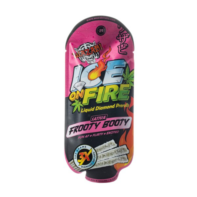 Picture of WAZABI ICE ON FIRE THCA PRE ROLLS - FROOTY BOOTY