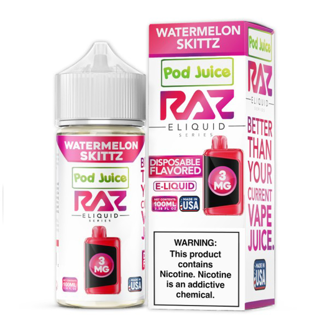 Picture of RAZ 100ML 3MG - WATERMELON SKITTZ