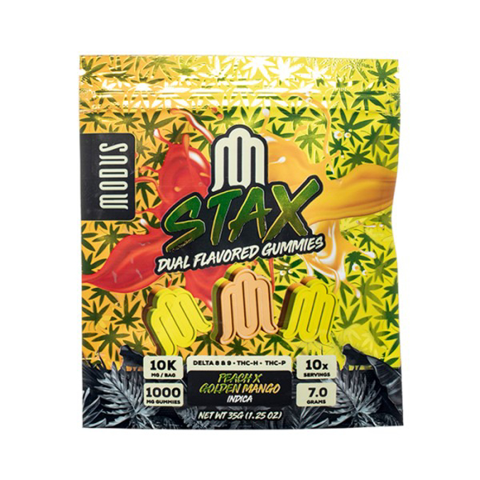 Picture of MODUS STAX DUAL FLAVORED GUMMIES PEACH  GOLDEN MANGO INDICA
