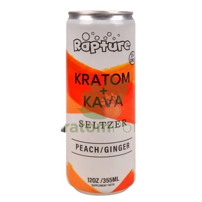 Picture of RAPTURE KRATOM SELTZER DRINK 100MG 120Z PEACH GINGER