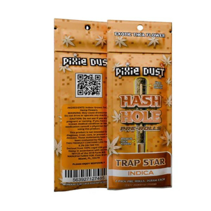 Picture of PIXIE DUST HASH HOLE 2pk PRE-ROLL THC-A PREMIUM 2gm 10pk - TRAP STAR INDICA