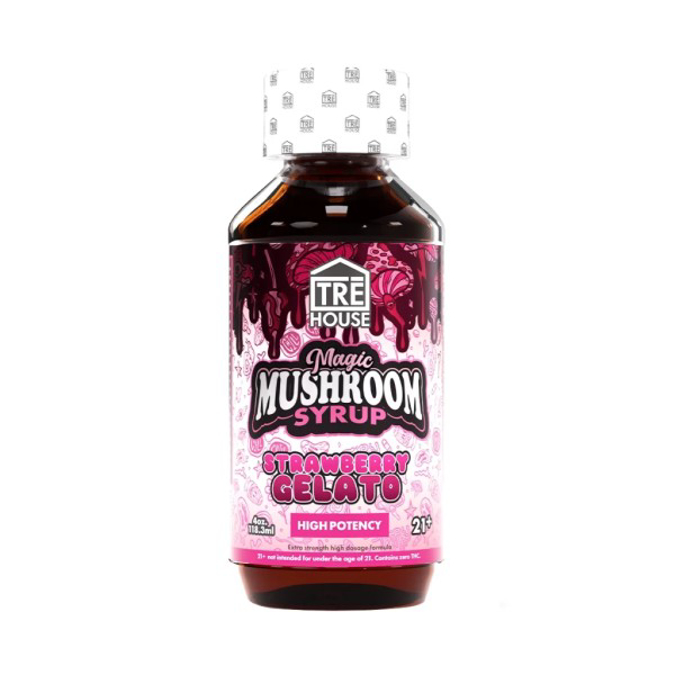 Picture of TRE HOUSE MAGIC MUSHROOM SYRUP 4OZ STRAWBERRY GELATO