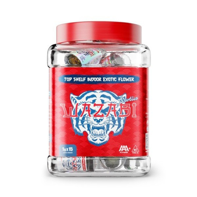 Picture of WAZABI EXOTICS RED JAR  1G CBD   DELTA 15PK