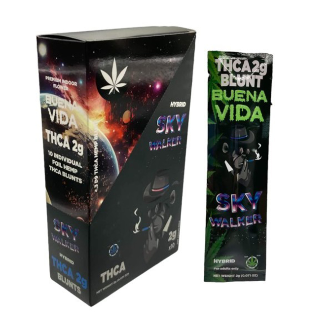Picture of BUENA VIBRA HUMIDOR THCA 2g BLUNT 100CT JAR - SKY WALKER (HYBRID)