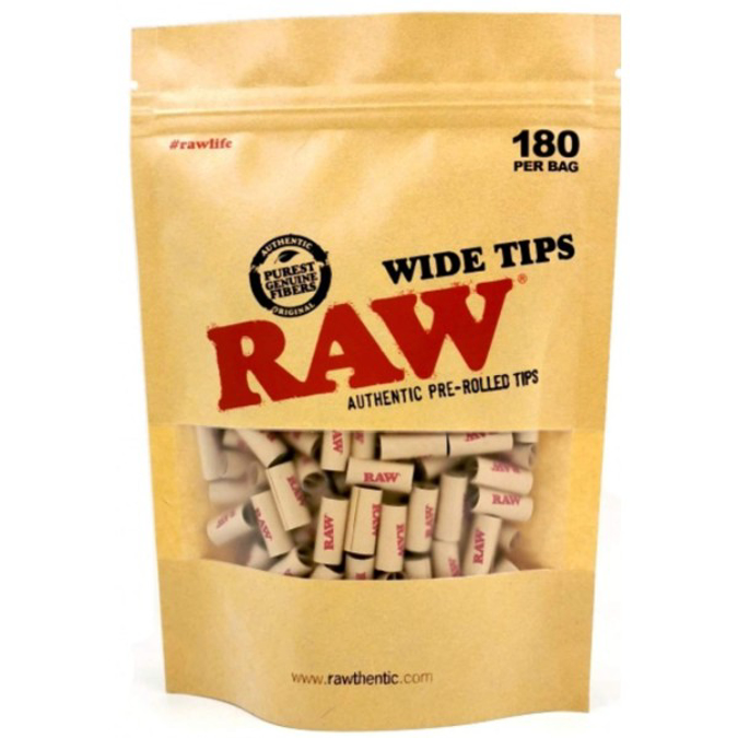 Picture of RAW WIDE TIPS PRE ROLLED 180PK