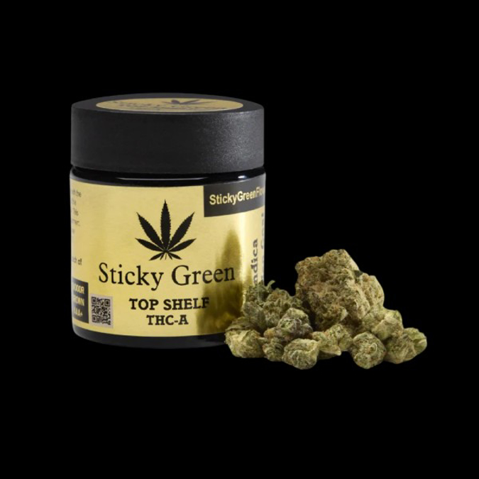 Picture of STICKY GREEN 3.5G FLOWER THCA - TOP SHELF (HYBRID)