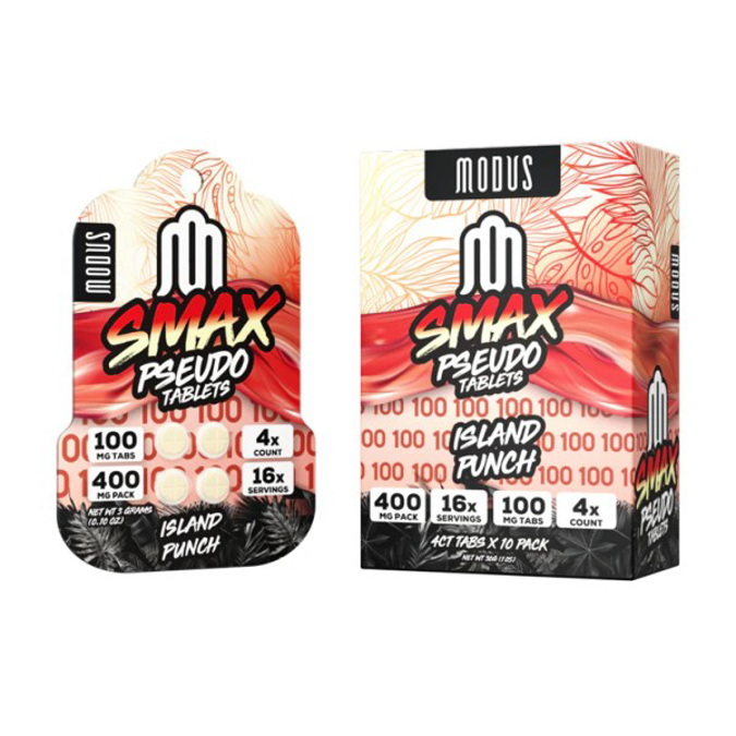 Picture of MODUS SMAX PSEUDO 100MG 4CT - ISLAND PUNCH