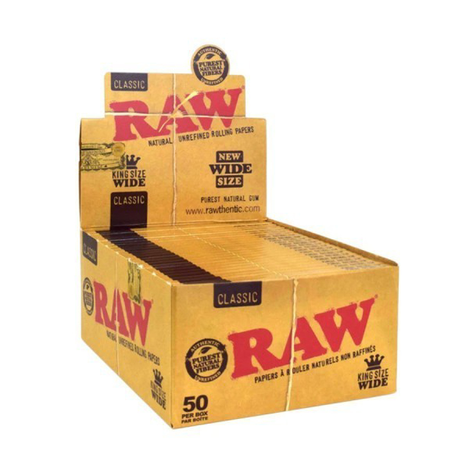 Picture of RAW CLASSIC ROLLING PAPER KING SIZE WIDE 33PC  50 PK
