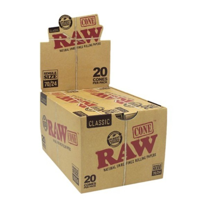 Picture of RAW CLASSIC SINGL WIDE 70MM 24MM  CONES 12BX