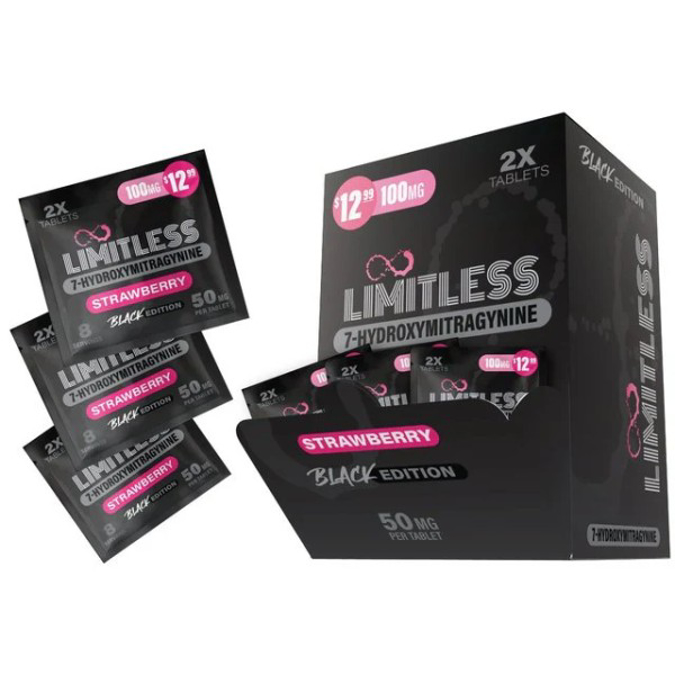 Picture of LIMITLESS 7 HYDROXY 30MG 2CT BLACK EDITION STRAWBERRY