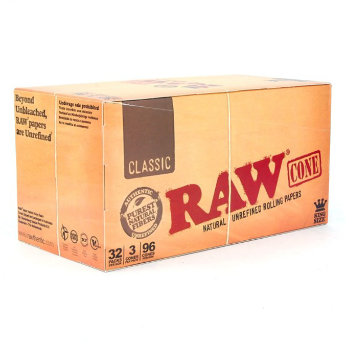 Picture of RAW CLASSIC PRE ROLLED CONES 3PACK 32BOX