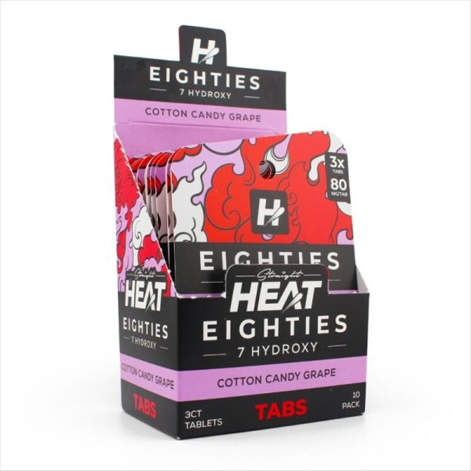 Picture of HEAT EIGHTIES 7 HYDROXY 80MG 10CT - COTTON CANDY GRAPE