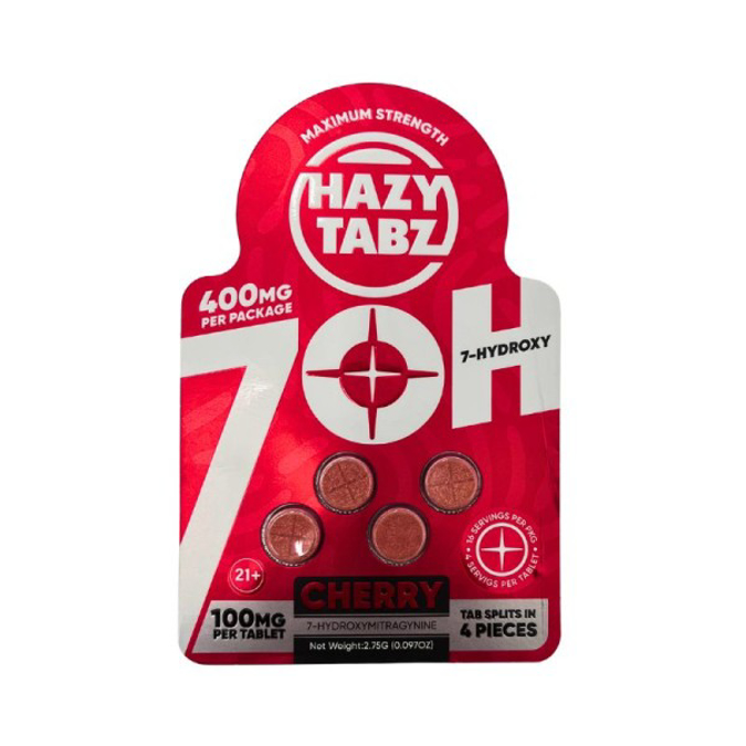 Picture of HAZY TABZ - 7 HYDROXY - SINGLE CT 100 MG | CHERRY