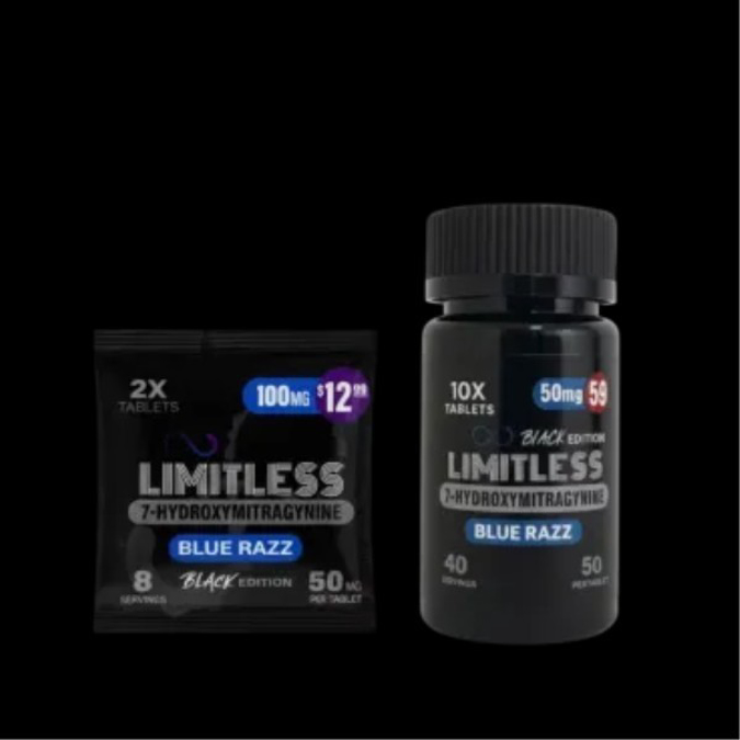 Picture of LIMITLESS 7 HYDROXY 50MG 2CT -  BLUERAZZ