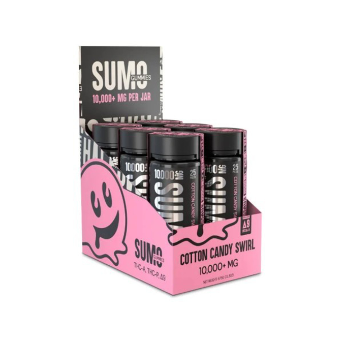 Picture of HALF BAKD SUMO GUMMIES 25CT JAR - COTTON CANDY SWIRL