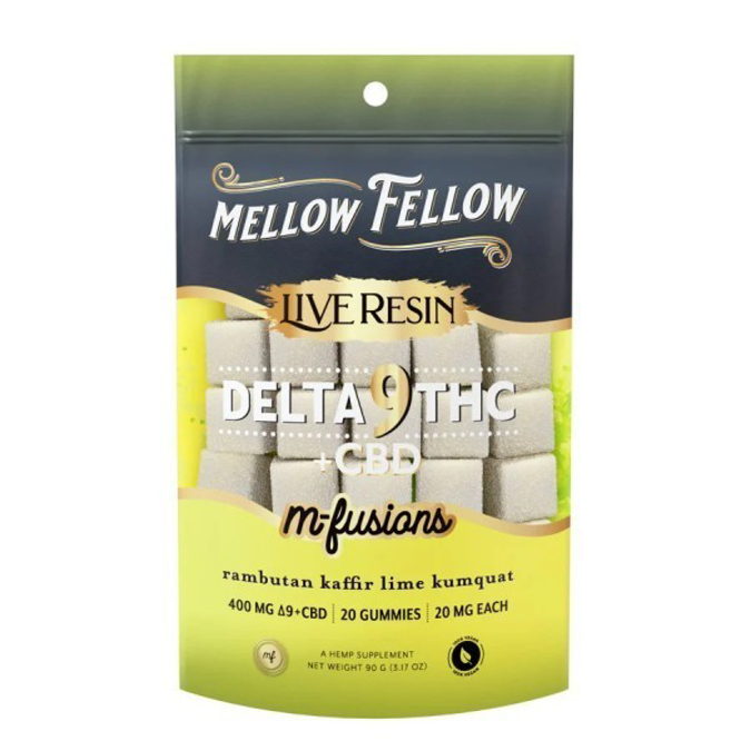 Picture of MELLOW FELLOW LIVE RESIN 20PC EDIBLES 400MG DELRAMBUTAN KAFFIR LIME KUMQUAT