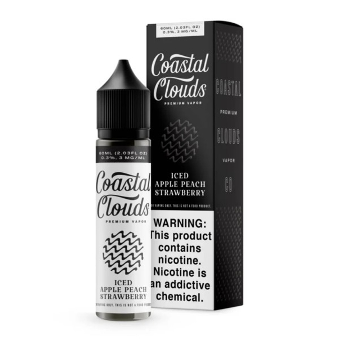 Picture of COASTAL CLOUDS ICED 0MG 60ML - APPLE PEACH STRAWBERRY
