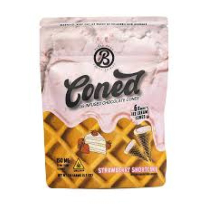 Picture of BAKED BAGS CONED 2PC DELTA 9 6CT - STRAWBERRY SHORTCAKE