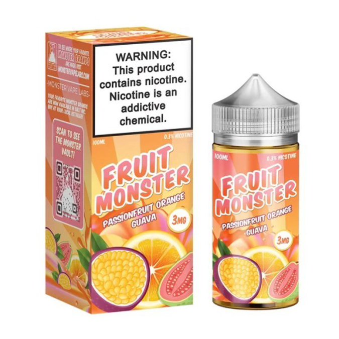 Picture of FRUIT MONSTER 3MG 100ML - PASSIONFRUIT ORANGE GUAVA