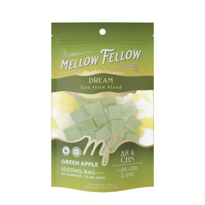 Picture of MELLOW FELLOW GUMMIES 100MG 2CT - GREEN APPLE