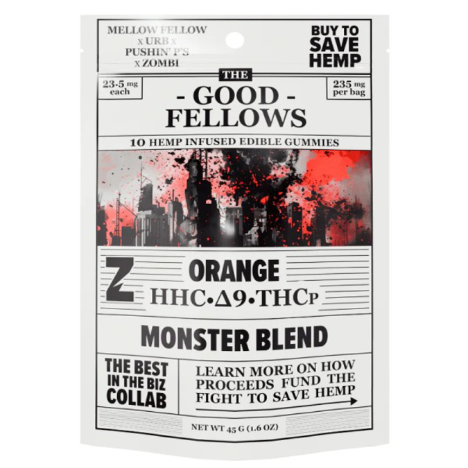 Picture of GOOD FELLOWS INFUSED 10PC EDIBLES MONSTER BLEND - ORANGE 6CT