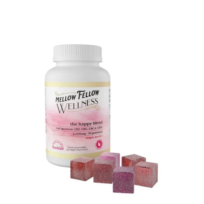 Picture of MELLOW FELLOW WELLNESS 30PC GUMMIES 2000MG HAPPY BLEND TROPIC MELODY