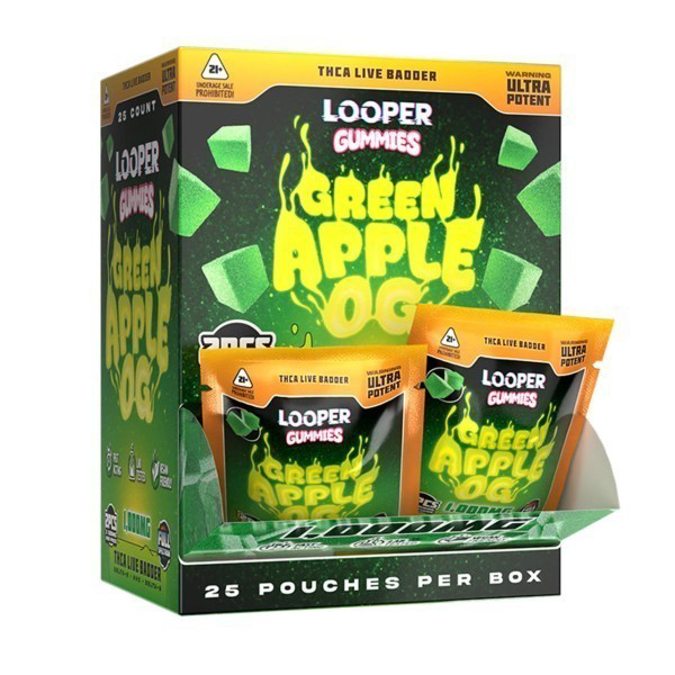 Picture of LOOPER GUMMIES 1000MG 25CT BOX - GREEN APPLE OG