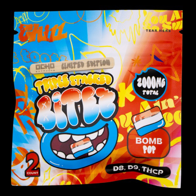 Picture of DOUBLE STACKED BITEZ 2000MG THCP - BOMB POP